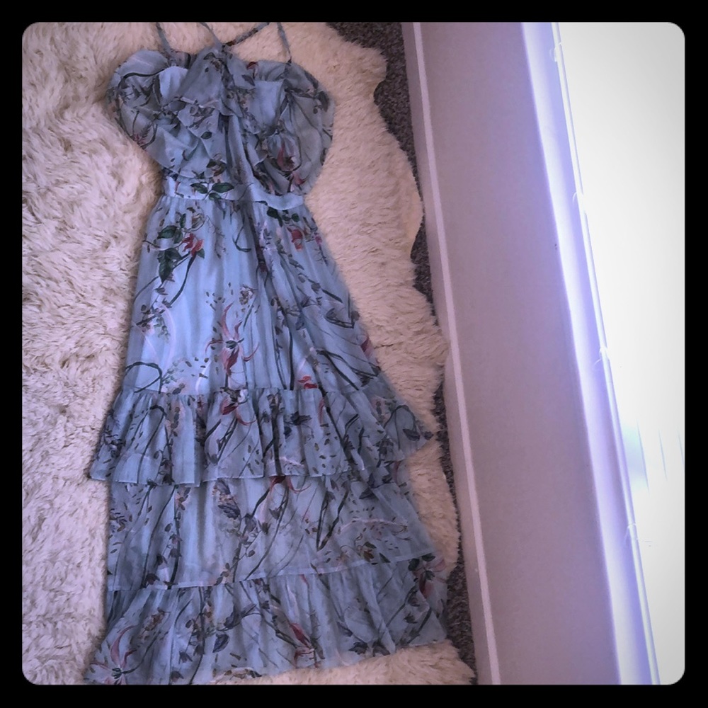 Blue floral summer dress